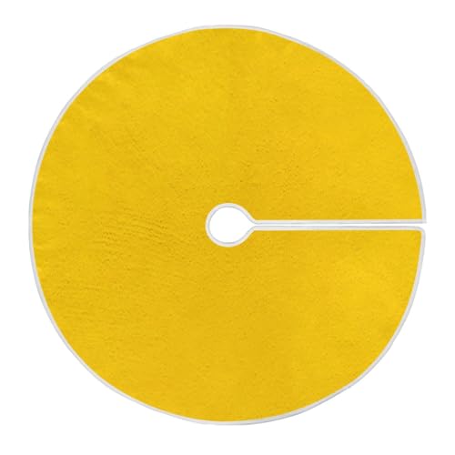 FJDENG Yellow Christmas Tree Skirt,Velvet...