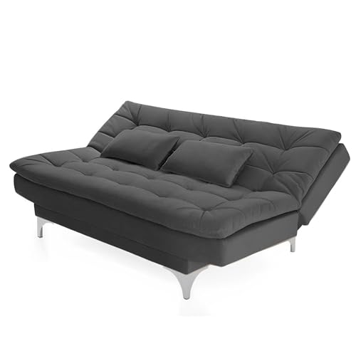 Image of Krancy 3-Seater Sofa Cum Bed for Living Room, Office & Home | Premium Fabric Sleeper Sofa Set with 1 Year Warranty | Comfortable Sofa for Guests, Lounge & Small Spaces | Black