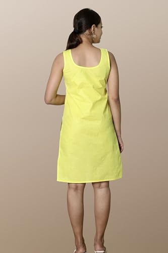 Image of KASANI Women's Camisole Cotton Long Knee-Length Sameej /Slip /Inner, Sleeveless, Pack of 2