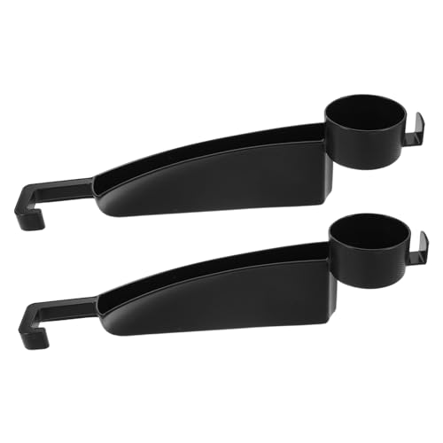 BUGUUYO 車の隙間収納ボックス カーシートオーガナイザー 車の保管アクセサリー カーシートストレージ Abs Black