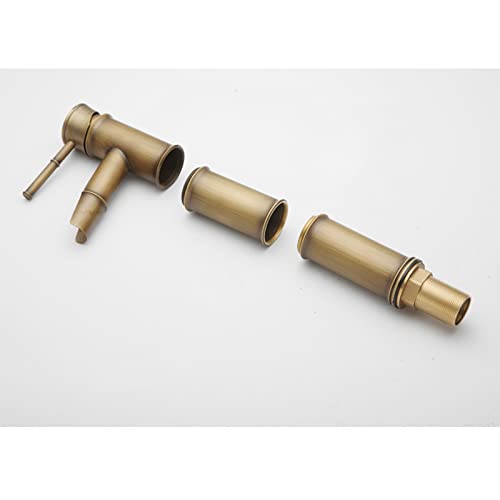 Robinet cascade laiton pour vasque de salle de bain rétro mono-commande - 3