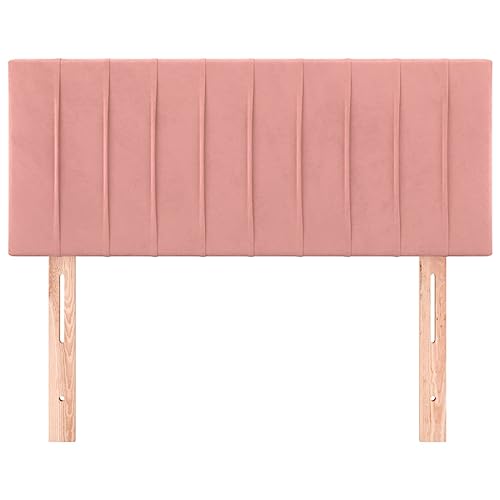 Tête de Lit Velours Rose Ajustable 90 cm vidaXL