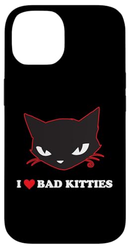 Coque iPhone 14 Emily The Strange I Heart Bad Kitties noire