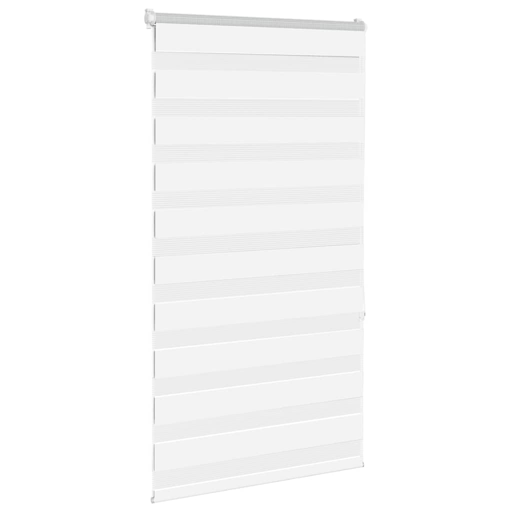 Store enrouleur double blanc 90 x 150 cm avec largeur du tissu 85,9 cm, en polyester, store occultant avec brise-vue, store enrouleur pour fenêtre, store intérieur, store à fixation sans perçage