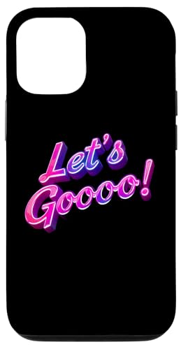 �ʔ���3D�e�L�X�g �ʔ��� Let's Go ���p�� �l�X Funny Lets Go �X�}�z�P�[�X iPhone 12/12 Pro �p