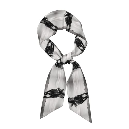 Black Stallion Printing Women's Fashion Scarf Suitable as Scarves, hair scarves, headbands, headbands, handbands