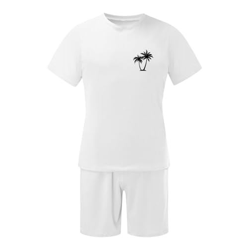 Mens Casual Spring Solid Color Short Sleeve Turndown Top Shorts Pant Suit Big Suit Mens Beach Clothes Outfits