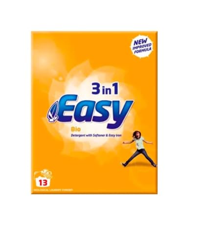 Easy 3 In 1 Bio Washing Powder Detergent Softener & Easy Iron 13 Wash 884g