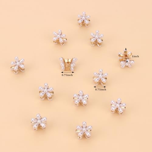 Pinzas pequeñas decorativas para cabello 12 piezas miniatura 5