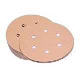 SAIT 37640 4S/4V 6-Inch Hook & Loop w/6 vac holes 220 Grit Stearated Aluminum Oxide Sanding Disc - Premium, 50-Pack