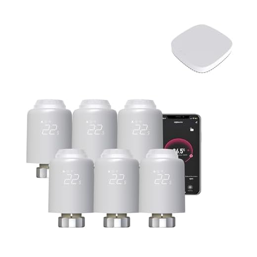 Qiumi Zigbee Thermostat Heizkörperventil, eTRV, unterstützt Fernbedienung durch Smart Life App, Sprachsteuerung von Alexa und Google Assistant