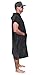 BESTA Surf Poncho, Wetsuit Changing Robe/Towel with Hood and Front Pocket. Thick Microfiber Material (Black, Large)