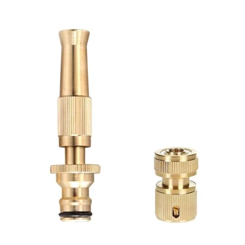 Adaptador de manguera de jardín de 3/10.2 cm 1/5.1 cm, conector de manguera de latón, adaptador de manguera de agua, adaptador de manguera de jardín, conector rápido