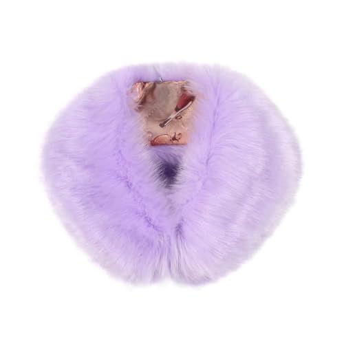 Women's Faux Fur Collar Scarf Wrap Winter Neck Warmer Plush Scarf Wrap - Stay Warm and Stylish, 22.4 x 3.7 Inches