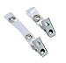 DE 100Pcs Metal Badge Clips with Clear PCV Straps,ID Strap Clip Adapter ID Badge Clips