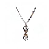 [Skalak] 仏教梵字ペンダント メンズネックレス 金剛杵デザイン | サイS925シルバーモデル | 精巧な細工・邪気回避・幸運祈願・護身アクセサリー (A)