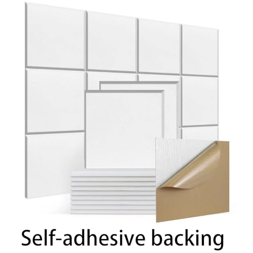 Paneles de absorción acústica autoadhesivos, panel de insonorización de alta densidad para paredes, ideal para estudios de grabación, salas de juegos y oficinas miniatura 4