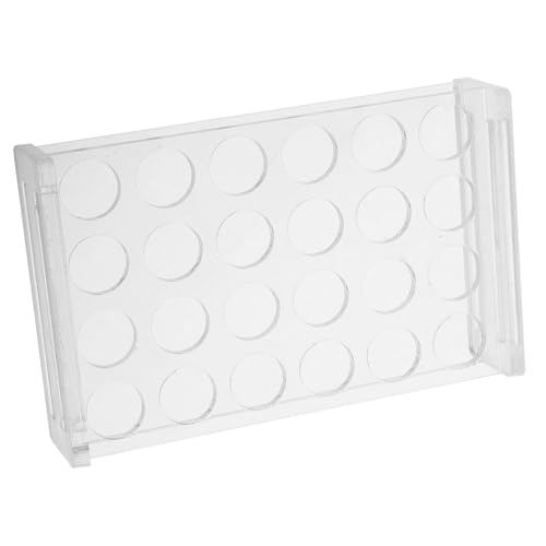 HOMOCONO 24-Slot Lab Tube Rack Acrylic Tube Holder for Chemistry Space-Saving Display Organizer