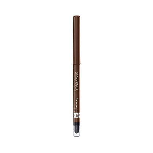 Rimmel-Exaggerate-Waterproof-Eye-Definer-212-Rich-Brown-1-Count Rimmel London Exaggerate Waterproof Eye Definer Eyeliner, Highly Pigmented, Long-Wearing, Built-In Smudger, 212, Rich Brown, 0.01oz