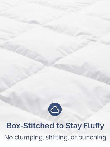 Image of Queen Size, White Alternative Down Comforter - Warm, Lightweight & Breathable Hotel Quality Bedding Set for Men, Women, Kids & Teens - All Season Oversized Cooling Microfiber Duvet Insert Comforter