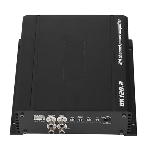 Car Amplifier 2 Channel 1000W High Power Aluminum Alloy Bass Boost Sound Amplifier for Vehicle Truck Boat UTV Motorcycle DC 11 to 15V