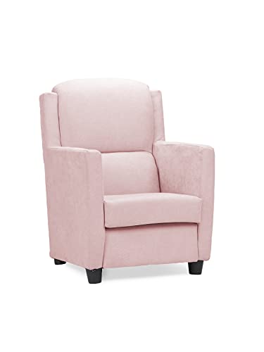 Sillón Infantil Petit- sillón orejero para niño Menores de 7 años. Ideal para Sala de Juegos o salón.(Tamaño: 71 x 58 x 63 cm) Tapizado en Tela Antimanchas- Color (Rosa)