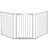 Dreambaby Newport Adapta Baby Gate - Use at Top or Bottom of Stairs - for Straight, Angled or Irregular Shaped Openings (White)