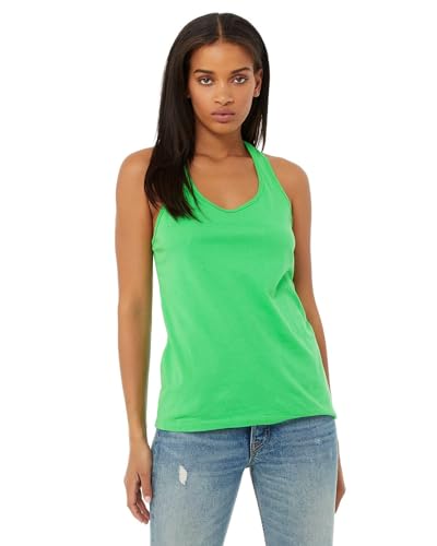 BELLA+CANVAS - Women's Jersey Racerback Tank - 6008 - S - Synthetic Green