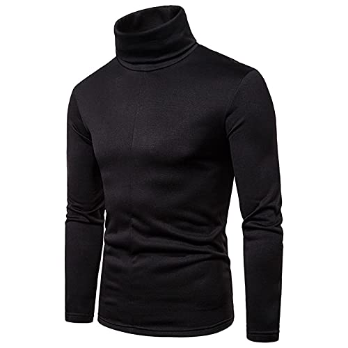 Muscularfit Mens T Shirt 2023 Long Sleeve Mock Turtleneck Pullover Sweater Fashion Thermal Solid Thermal Slim Fit Basic Shirt2