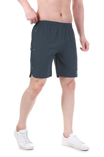 Image of Sports Shorts for Men, Athletic Running & Gym Shorts with Zip Pocket, Regular Fit Training Shorts