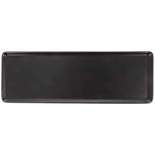 Toyvian Plateau Rectangulaire Lisse Facile à Nettoyer Noir en Céramique pour Rangement Bijoux et Maquillage pour Salle de Bain et Lavabo
