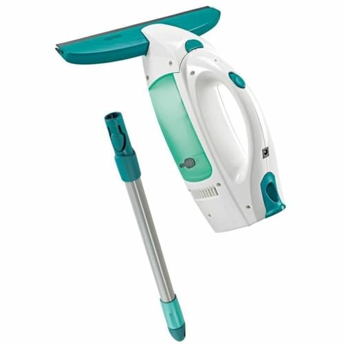 Leifheit Set de aspirador limpiacristales Dry & Clean con palo 43 cm., limpiaventanas para limpieza...