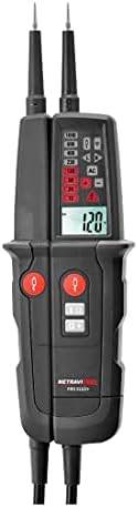 Metravi PRO ELEC+ Two Pole Voltage Detector and Electrical Tester upto 1000V with LCD Display, LED Signalling, Audible Continuity Test, CATIII 1000V & CATIV 600V