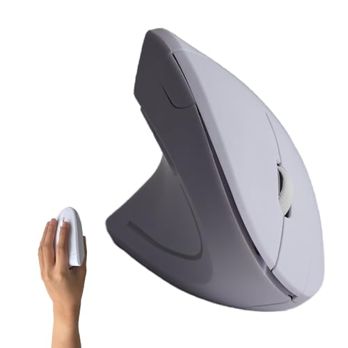 Urby Left Handed Mouse, Vertical Left Handed Ergonomic Wireless Mouse, Ideal for Lefty Users, Gaming & Office Use, Compatible with Windows/macOS/iPadOS. White