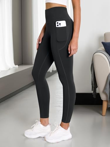 High Waisted Leggings for Women Workout Butt Lifting Yoga Pants with Pockets Tummy Control Yoga Leggings2