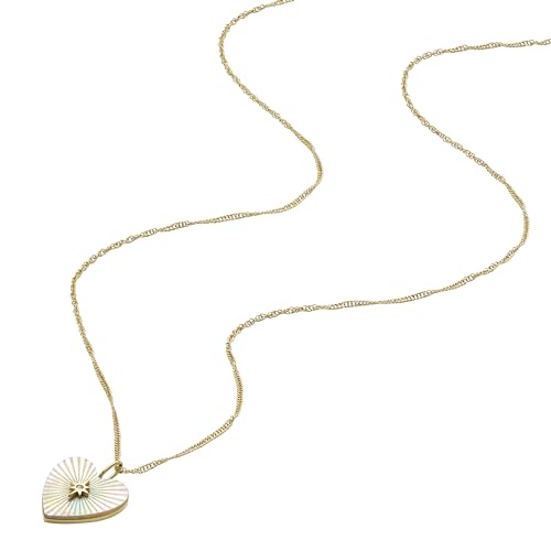 Image of Fossil Locket Necklace for Women