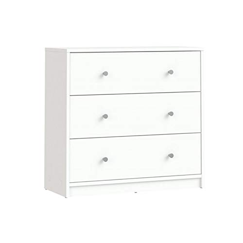 Tvilum Portland 3 Drawer Chest, White #TOP5
