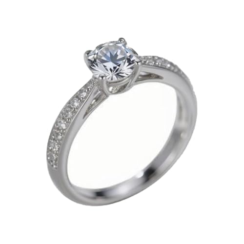 Moissanite Personalized Engagement Ring Rounded Diamond Ring S925 Sterling Silver Custom Vintage Ring Gift for Women