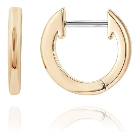 PAVOI 14K Gold Plated Huggie Earrings Cover