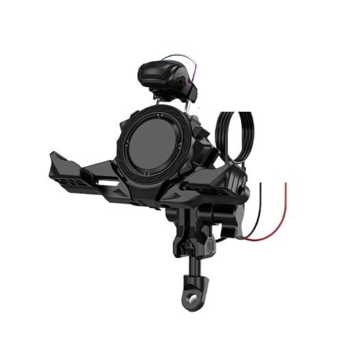 Moto support navigation GPS noir et chargeur sans fil antichoc