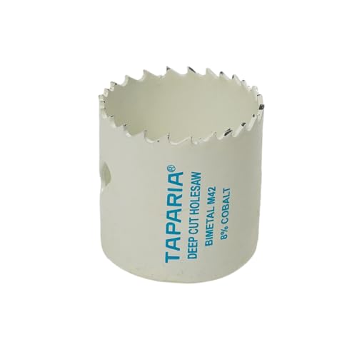 Image of Taparia Bi-Metal Hole Saw Cutter HSBM44 (44 mm Dia)-Variable Pitch Teeth, HSS 8% Cobalt-Precision Cutting Tool for Metal, Wood, Plastic-Professional Grade, DIY