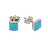 Made by Navajo Indians USA Zierliche Navajo Ohrstecker Indianerschmuck Sleeping Beauty Türkis Western Style