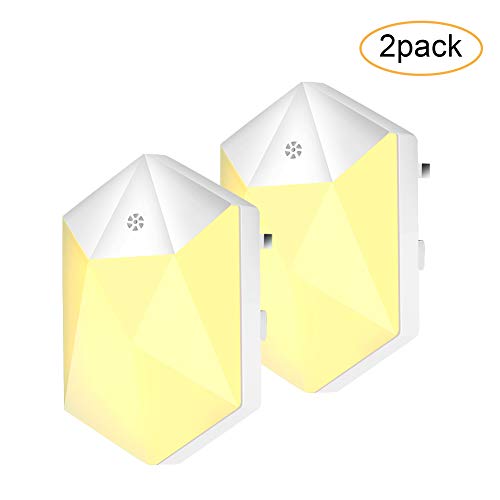 Plug in Night Light - Led Night Light with Dusk to Dawn Photocell Sensor for Kids,Hallway,Corridor,Stairs,Warm White,2pack