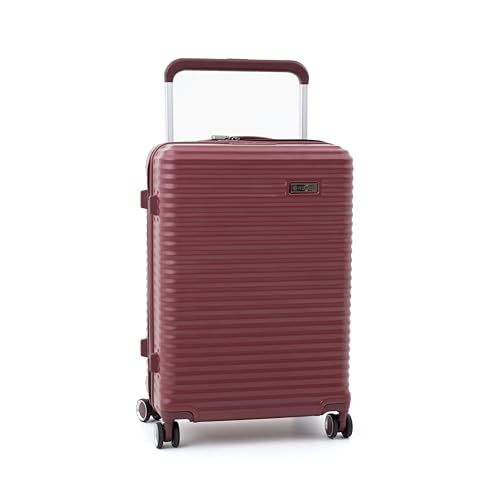 Image of NOVEX Robo Check-in Size Hard Luggage | Unbreakable Polycarbonate Suitcase with 8 Smooth Spinner Wheels, TSA Lock, Anti-Theft Zipper, Lightweight Durable Travel Trolley with 5-Year Warranty - Maroon