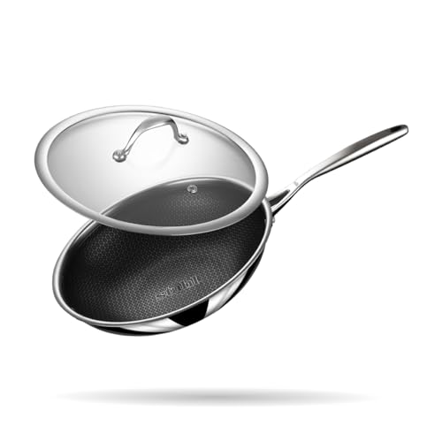 Image of Stahl Artisan Hybrid Deep Frypan 22 cm | Triply Steel with HexaRidge | Stick-Resistant, PFOA-Free | Gas & Induction Friendly
