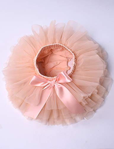Image of Baby Girls Tutu Bloomers Diaper Cover Cotton Tulle Bloomers and Headband Set