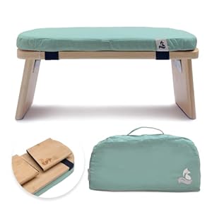 metaFox Meditation Bench | Foldable Bamboo Stool with Cushion and Carry Bag | for Your Mindfulness and Meditation Practice | Alternative to Meditation Cushion
