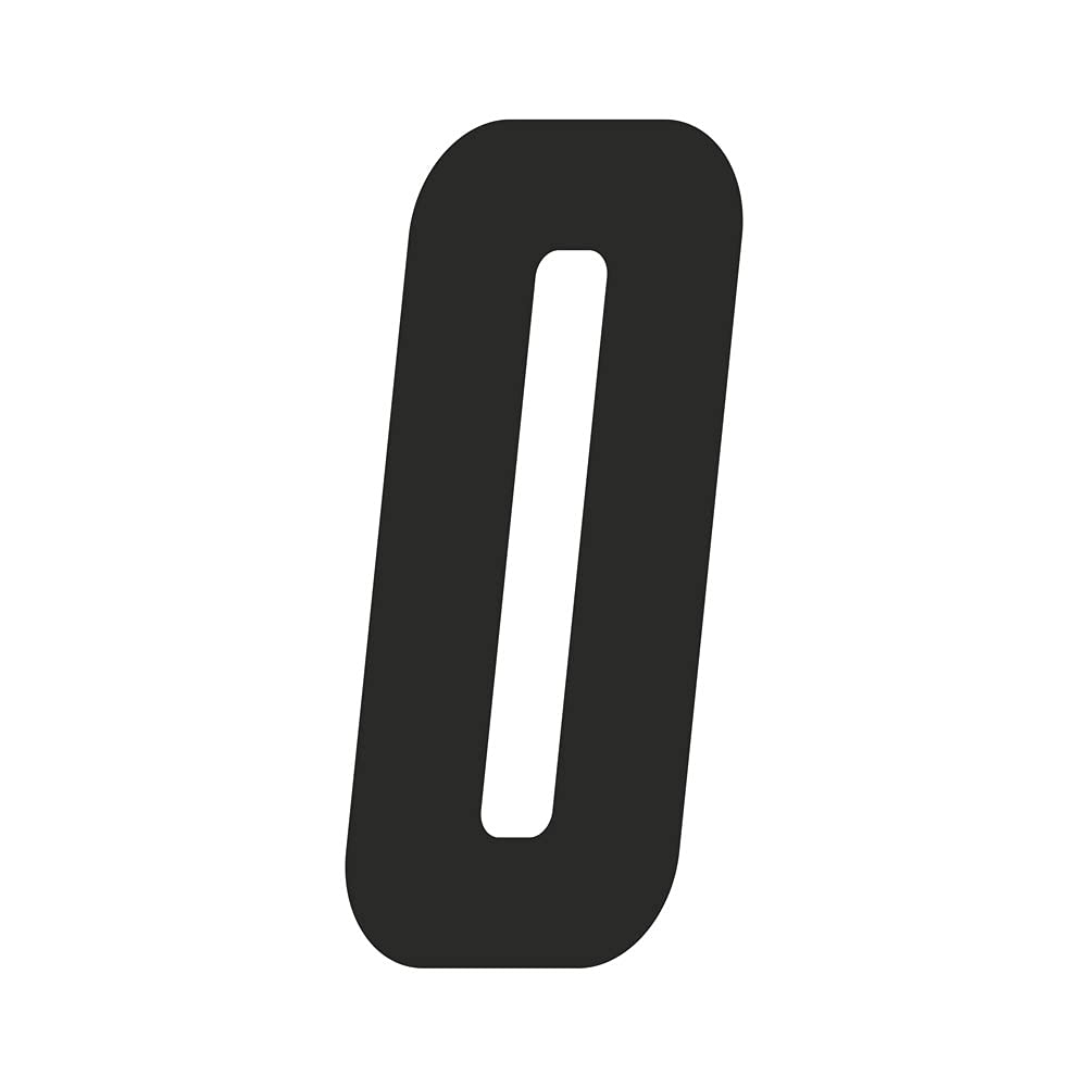 Quattroerre Cross Number 0, h 10 cm, Black