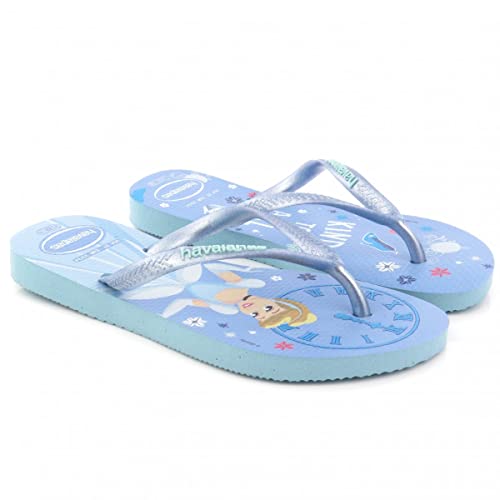 Chinelo Kids Slim Princess, Havaianas, Meninas, Azul Water, 31/32