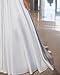 yinyyinhs Satin Wedding Dresses for Bride Spaghetti Straps A-line Square Neck Backless Bridal Ball Gowns for Beach Wedding Dress White US10